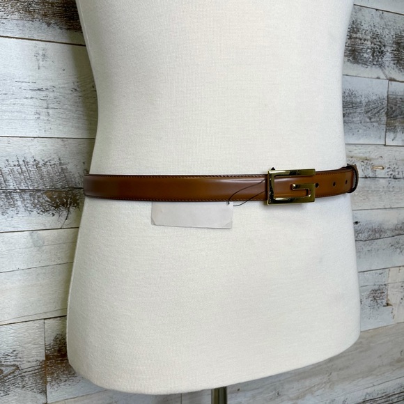 Gucci Brown Leather Gold G Cube Belt 100 40 523305 Luxury Statement Designer - Picture 5 of 16